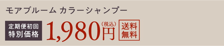 モアブルームカラーシャンプー 定期便初回特別価格 1,980円